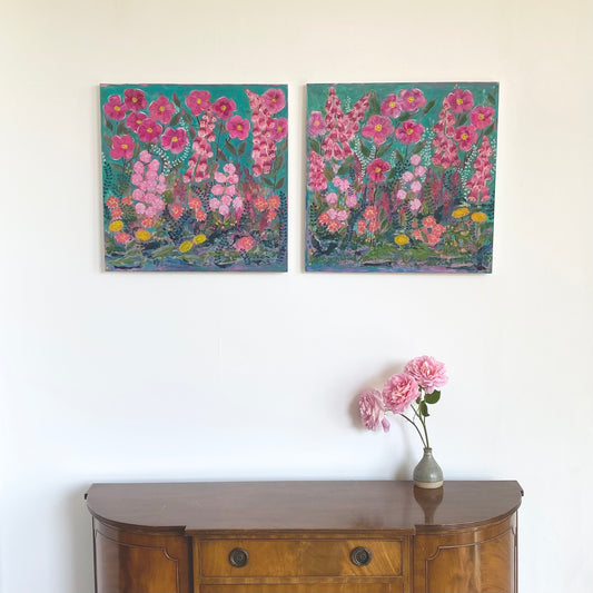 Messy can be Colourful - gouache on wooden panels
