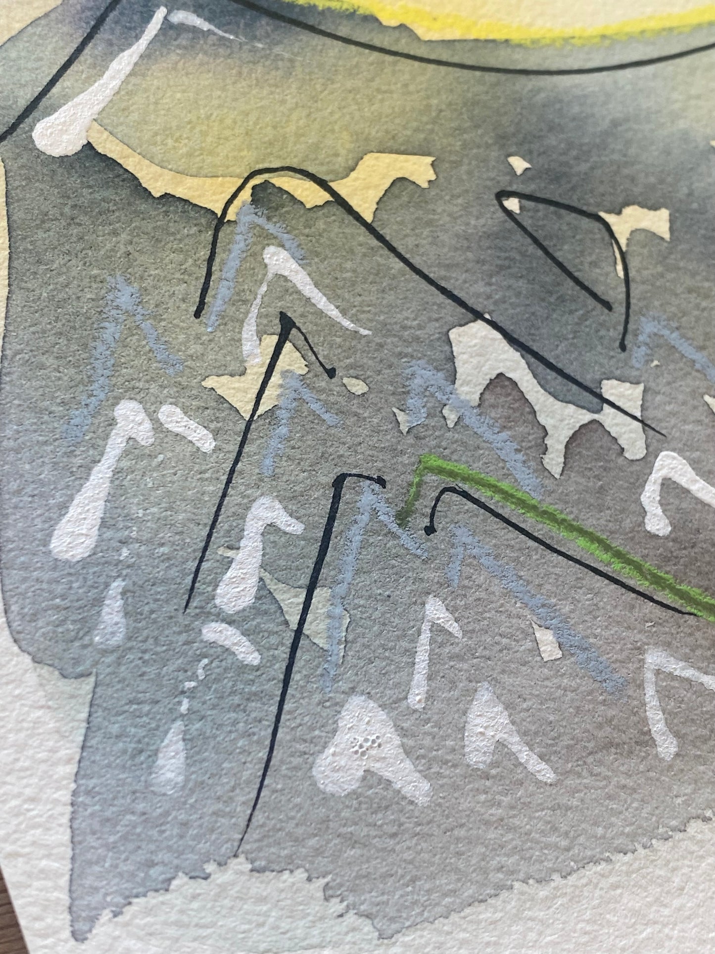 Original Welsh Mountains Mixed Media