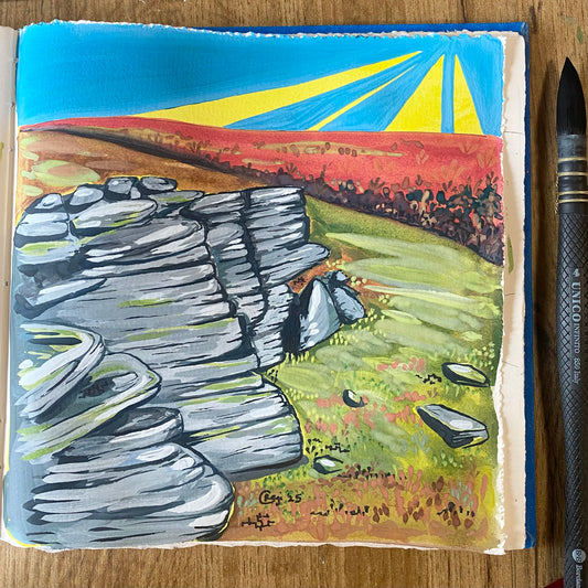 Sunny Stanage - in mount