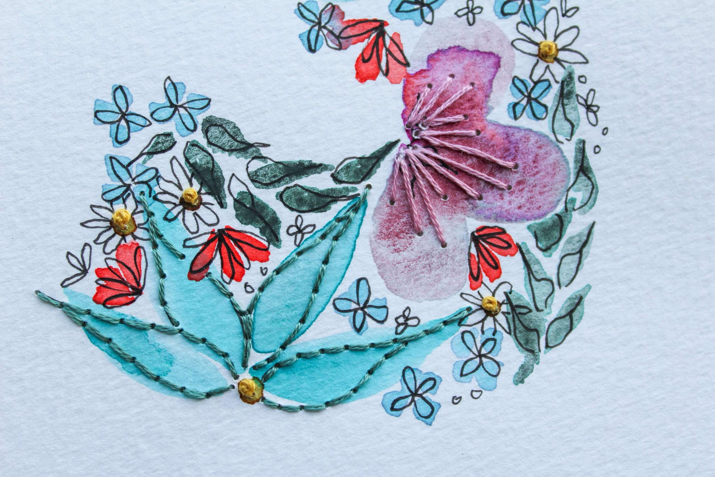 Embroidery & Watercolour Workshop (Peak District)