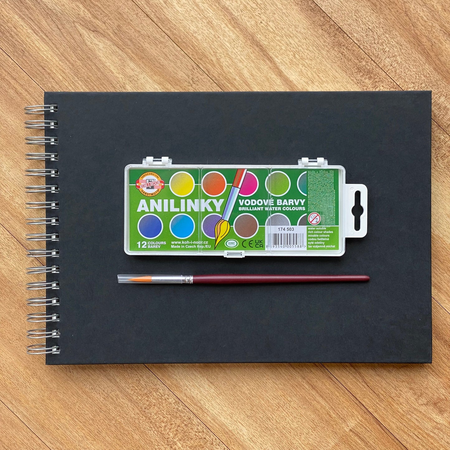 Hardback watercolour sketchbook - A4 spiral bound