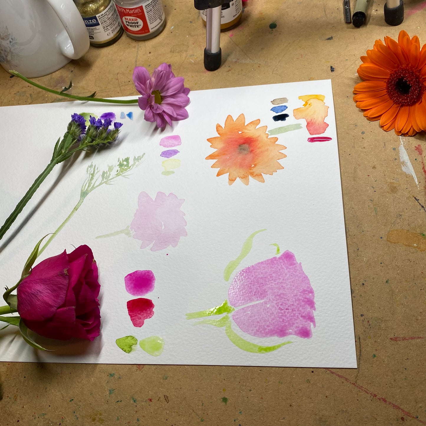 Still Life Flowers Tutorial (Pre-Recorded)