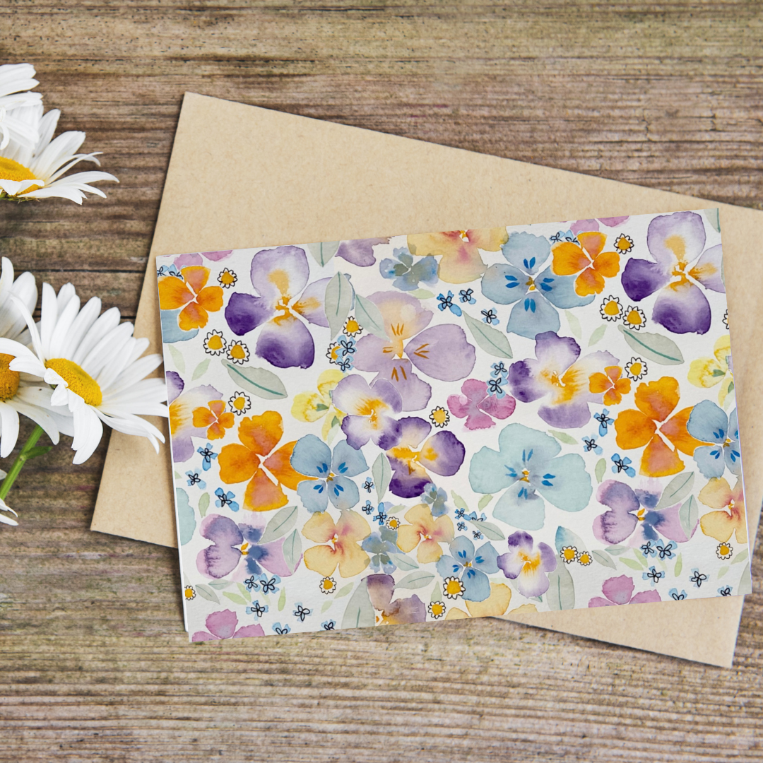 Pansies Card
