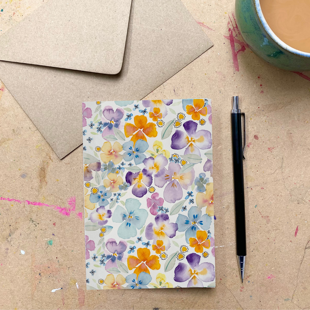 Pansies Card