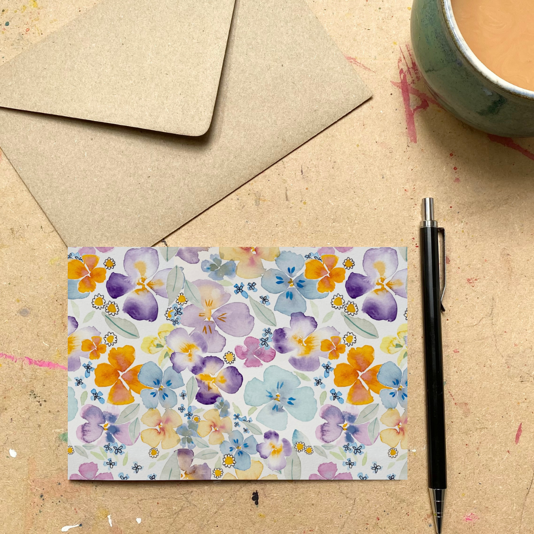 Pansies Card