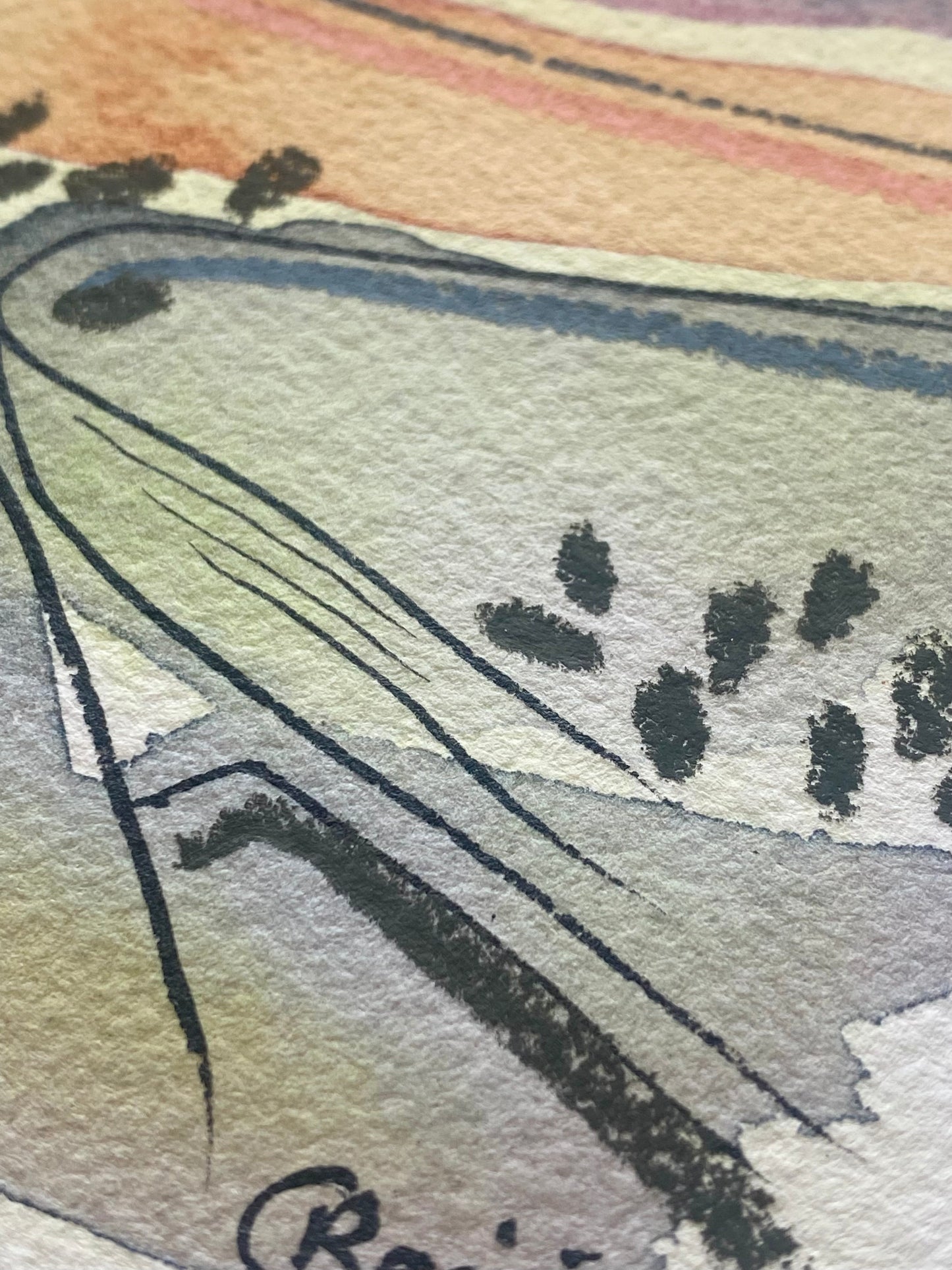 Bamford Edge Mixed Media A4 Print