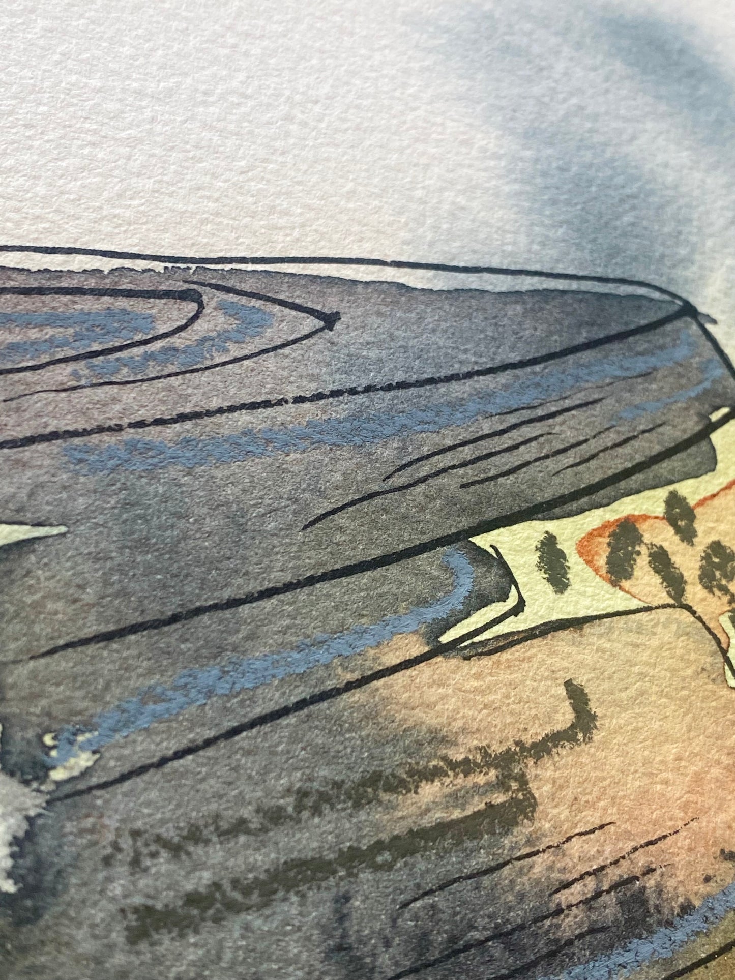 Bamford Edge Mixed Media A4 Print