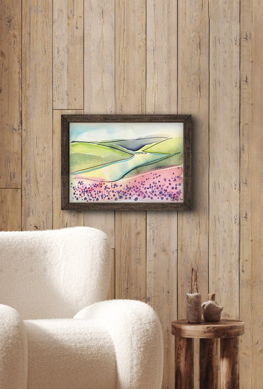 Ladybower Flowers Mixed Media A3 Print