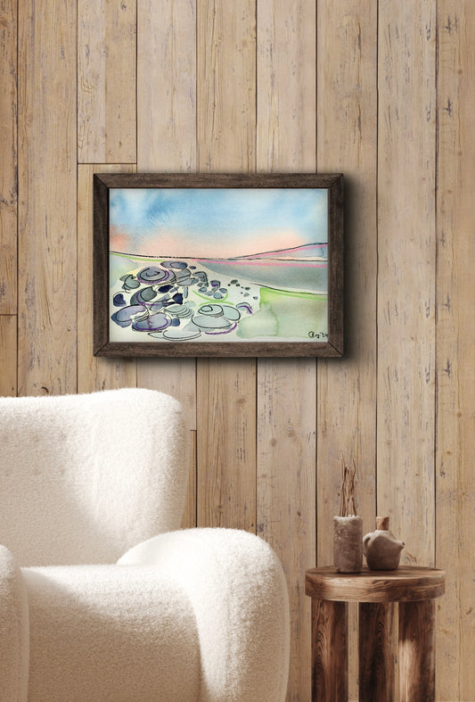 Kinder Scout Spiral Mixed Media A3 Print