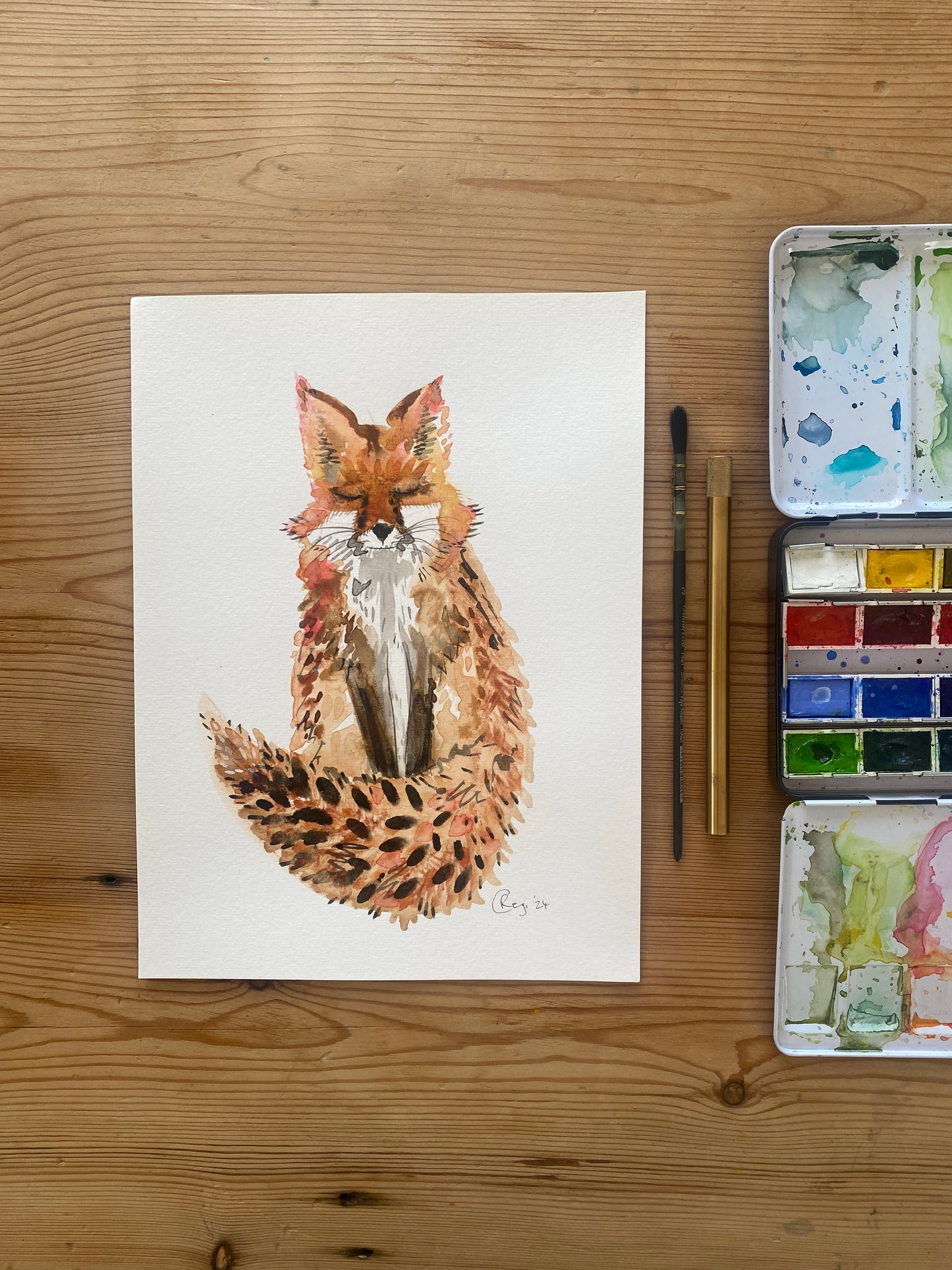Original Slow Breaths Fox - in mount