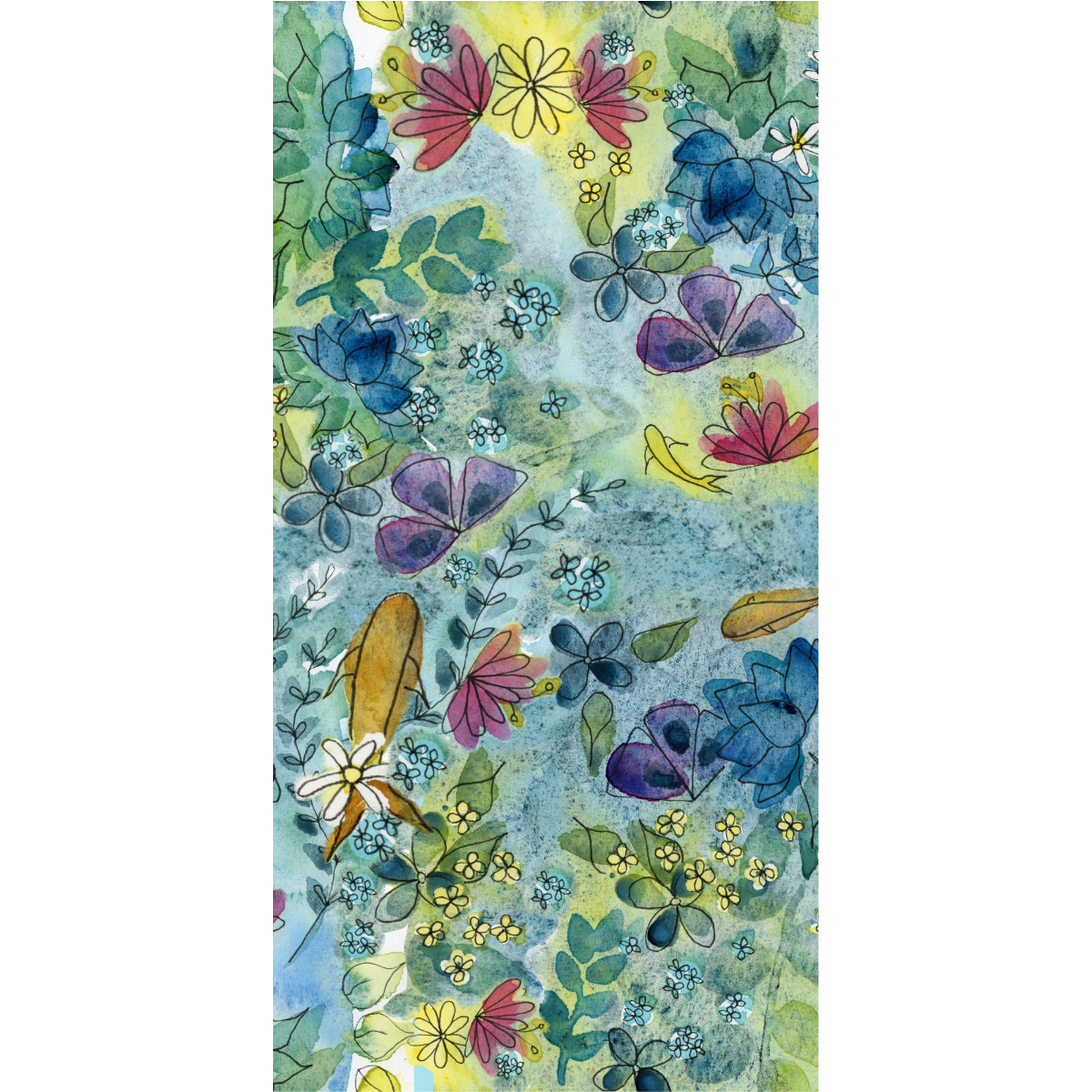 Fish Pond Mobile Wallpaper Art