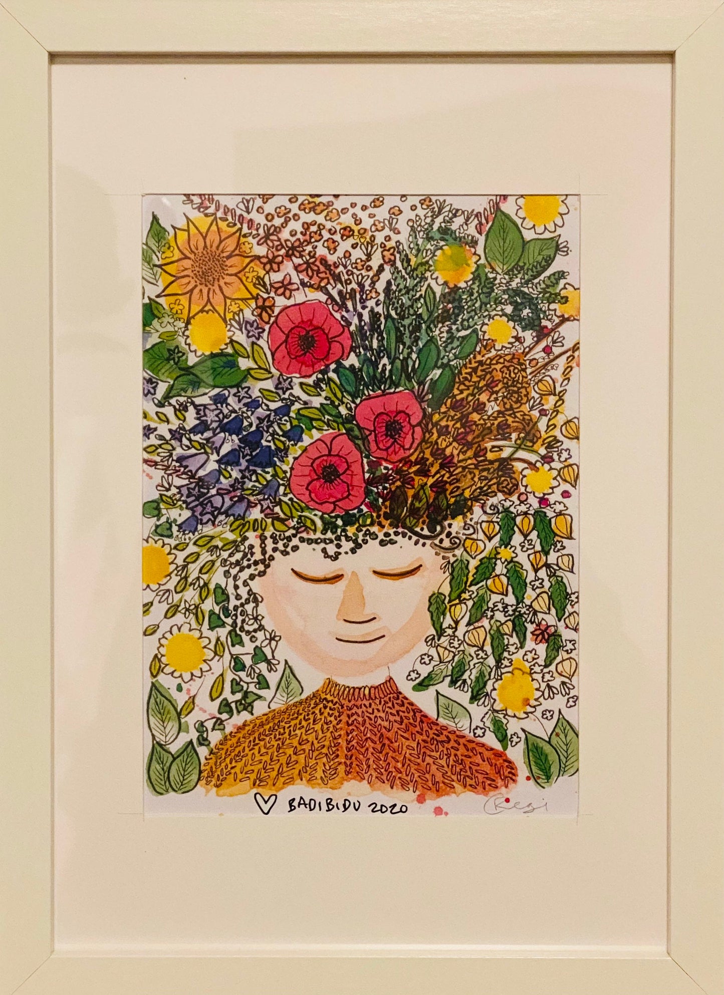 Dreaming of Flowers A4 Print