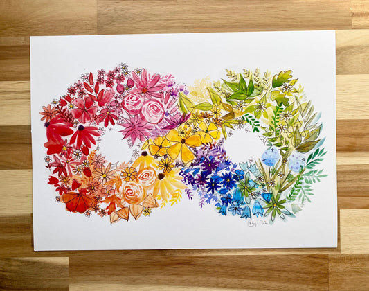 Rainbow Infinity A4 Prints x5