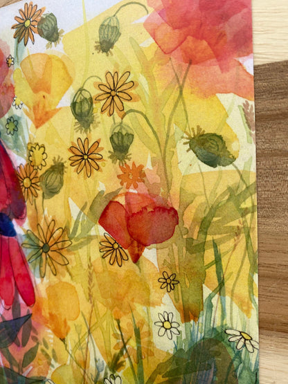 Yellow Poppies A5 Print