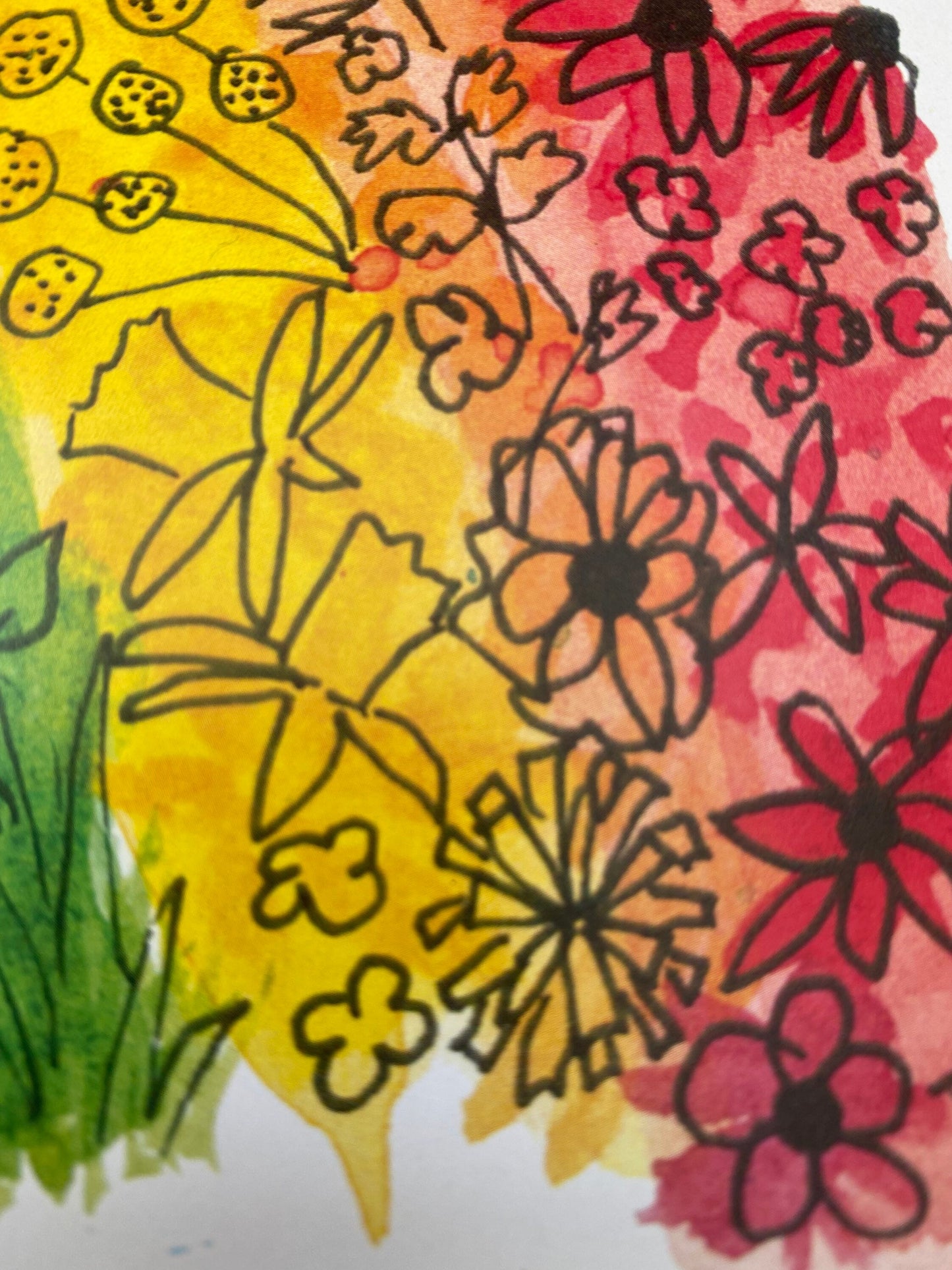 Flowery Rainbow Print