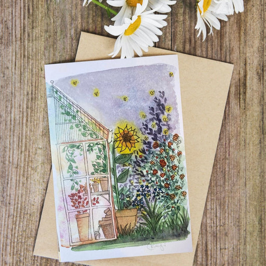 Evening Greenhouse Card