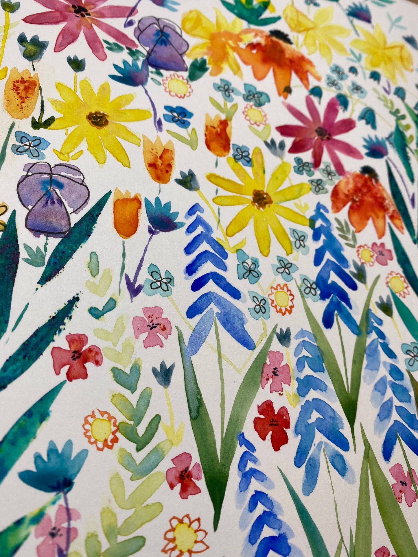 Hyacinths & Bluebells A4 Print