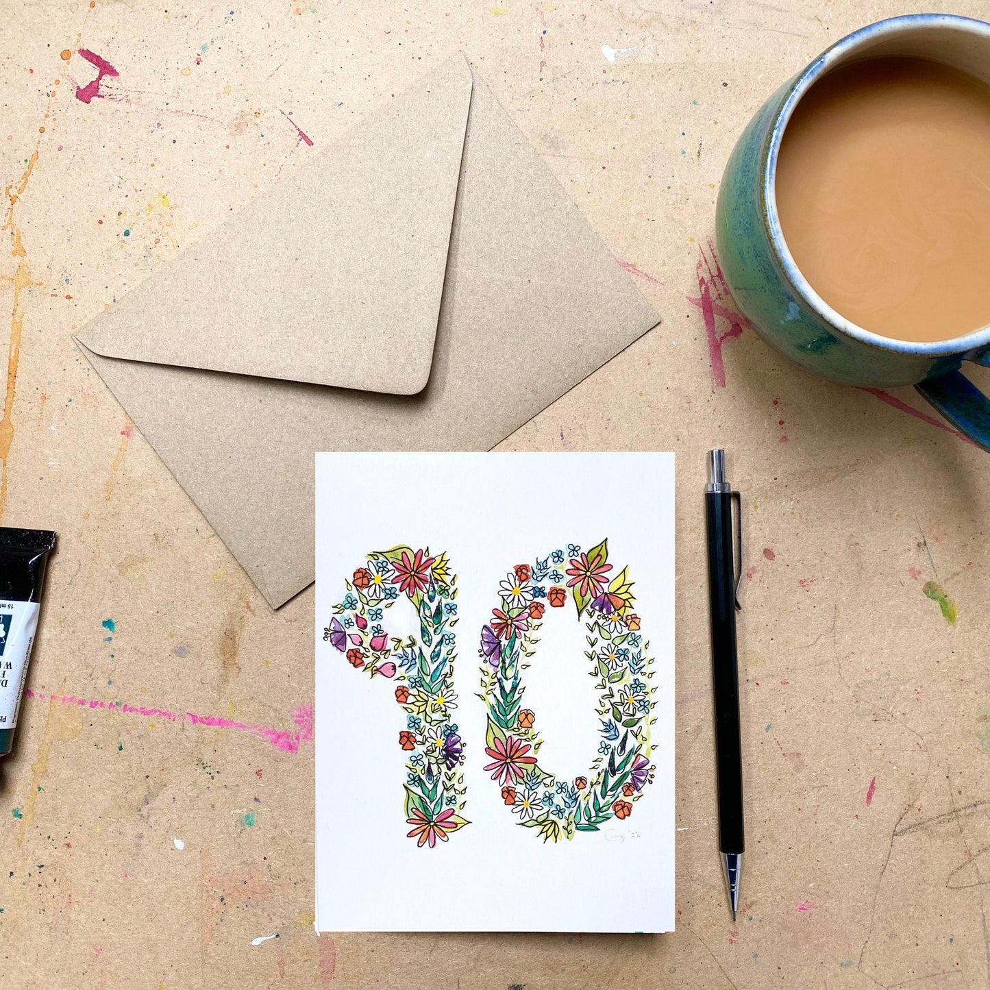 90th Birthday/Anniversary Card x5