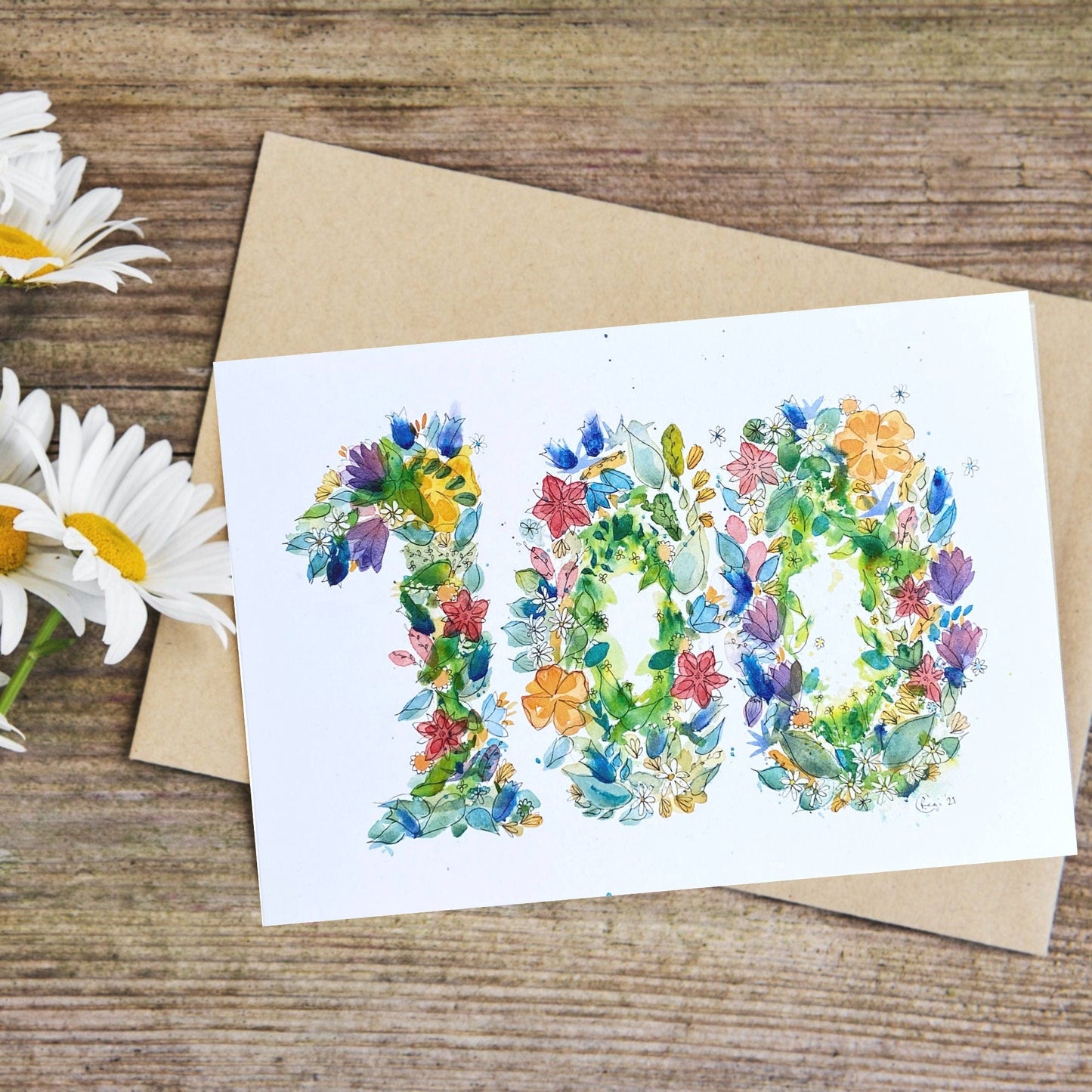 100th Birthday/Anniversary Card x5