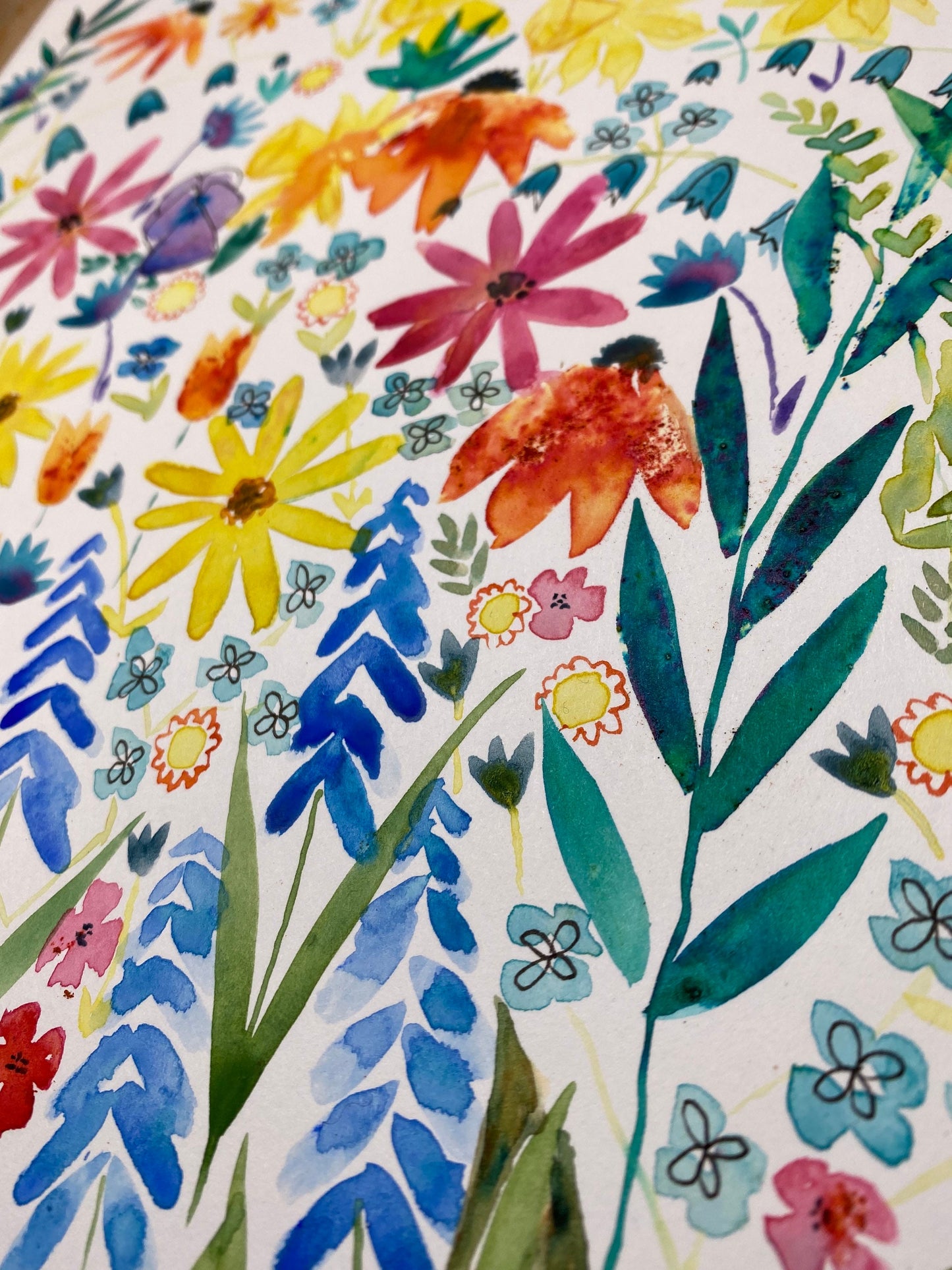 Hyacinths & Bluebells A4 Print