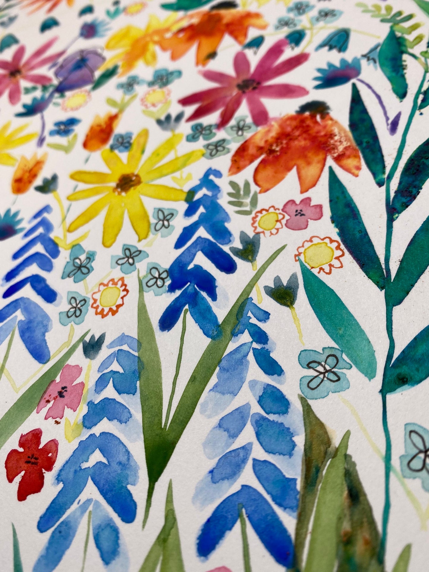 Hyacinths & Bluebells A4 Print