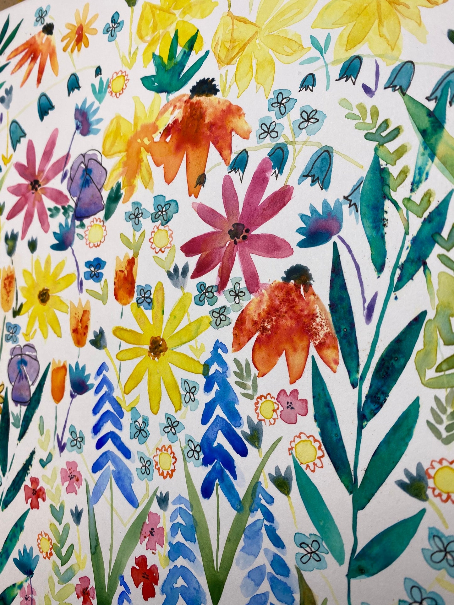 Hyacinths & Bluebells A4 Print