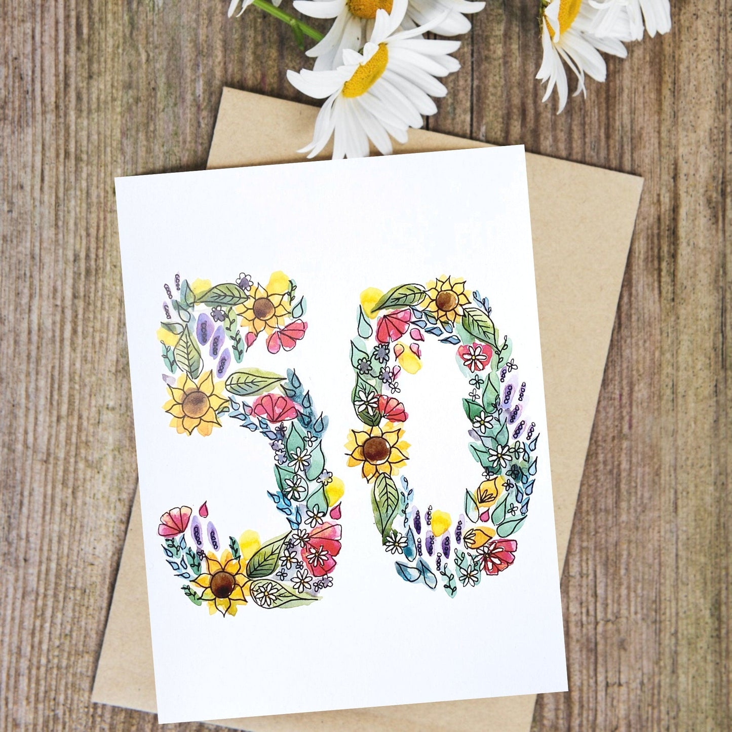 50th Birthday/Anniversary Card x5