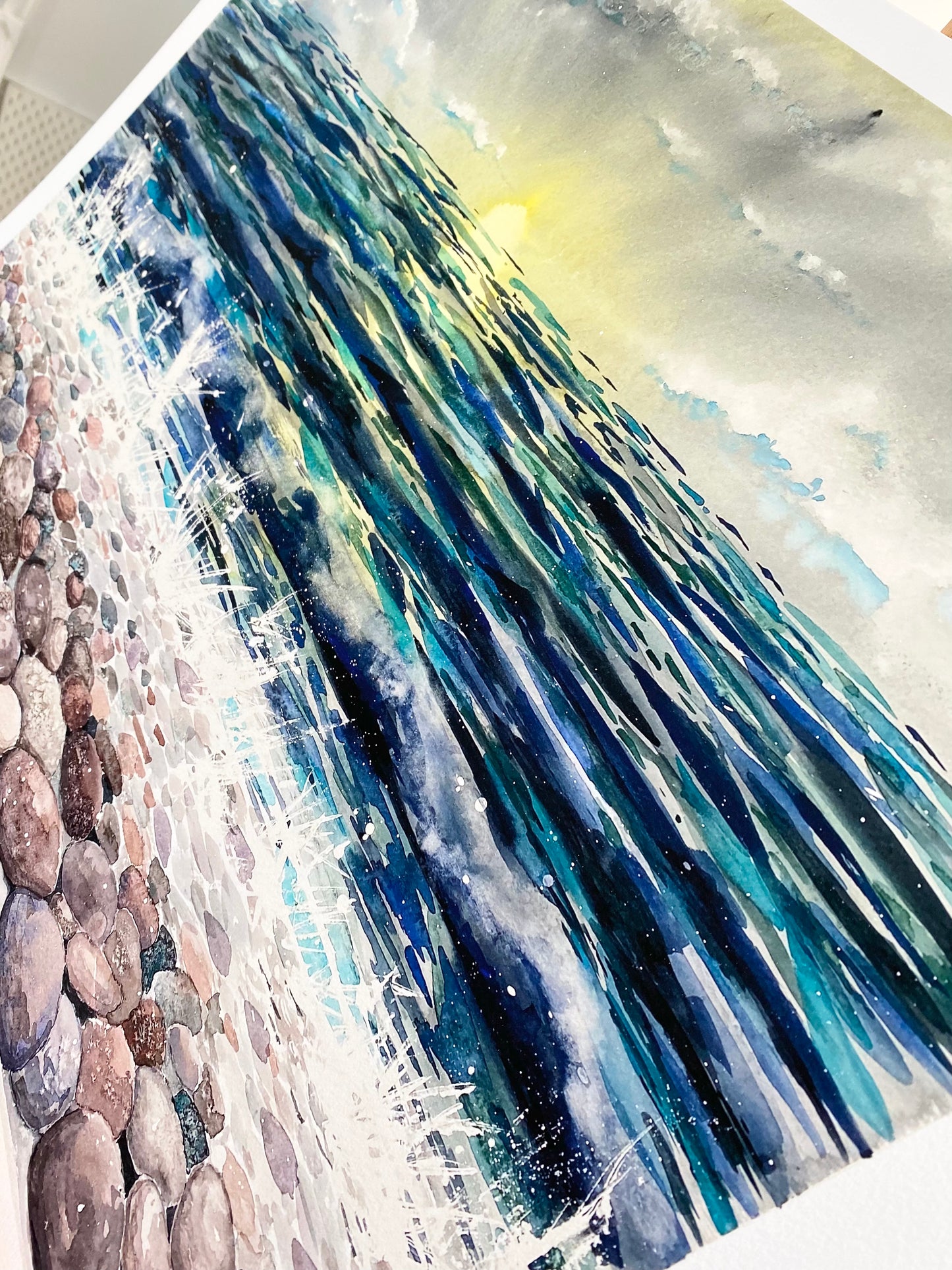Limited edition A2 Giclee - Light on a calm Ocean