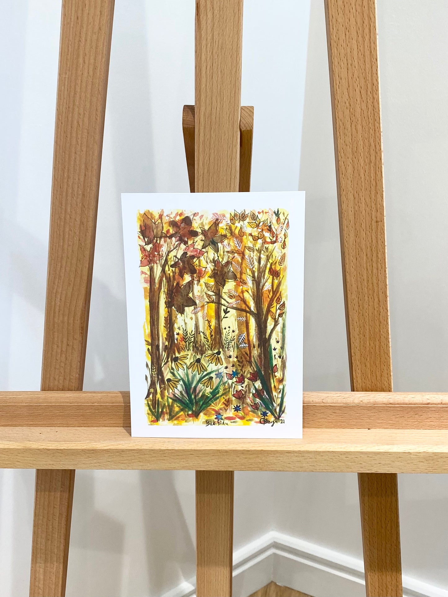 Golden Autumn Light A5 Print