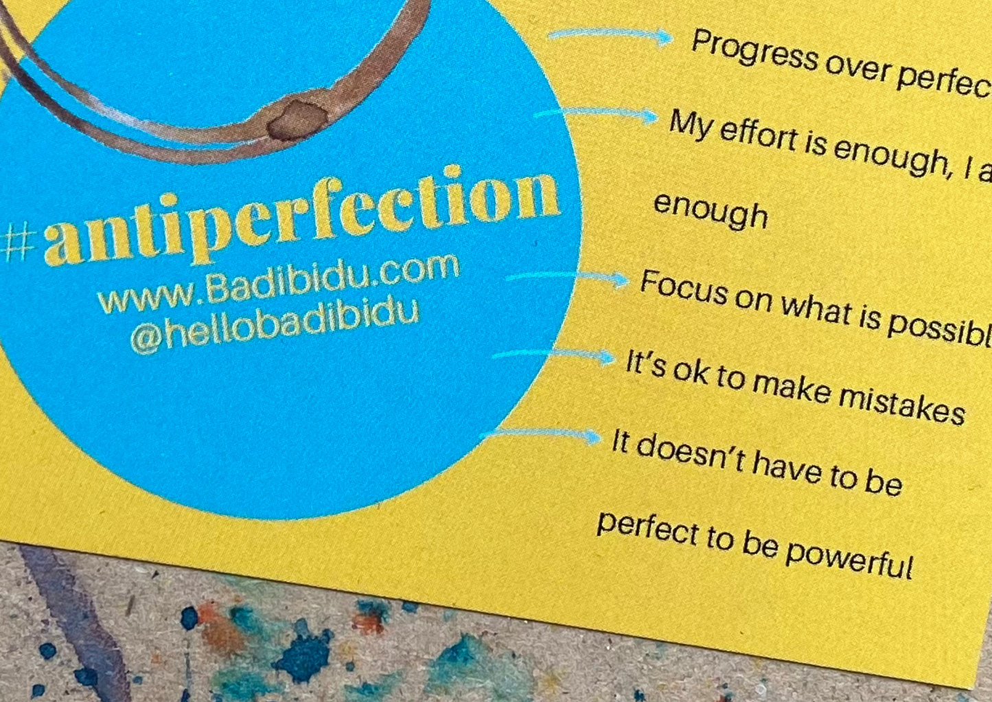 Antiperfection cards