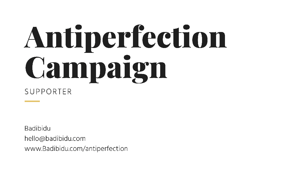 Antiperfection cards