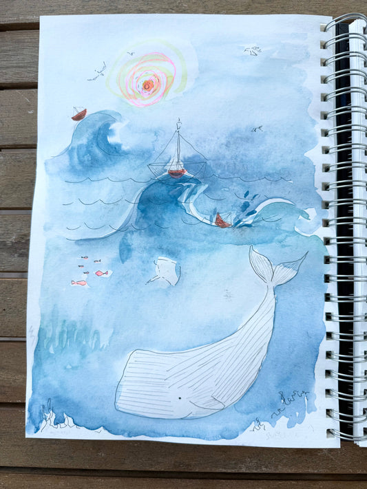 Behind the scenes sketchbook access of ‘The Beautiful Boat