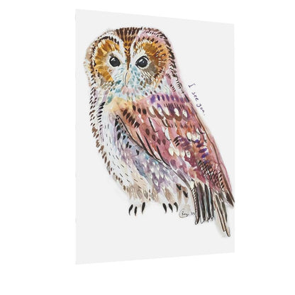 I See You Owl postcards x4
