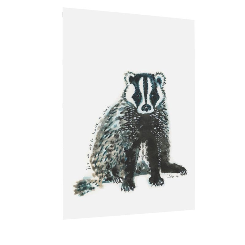 Not a Clue Badger postcards x4