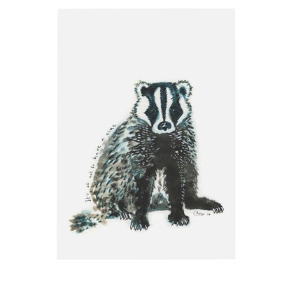 Not a Clue Badger postcards x4