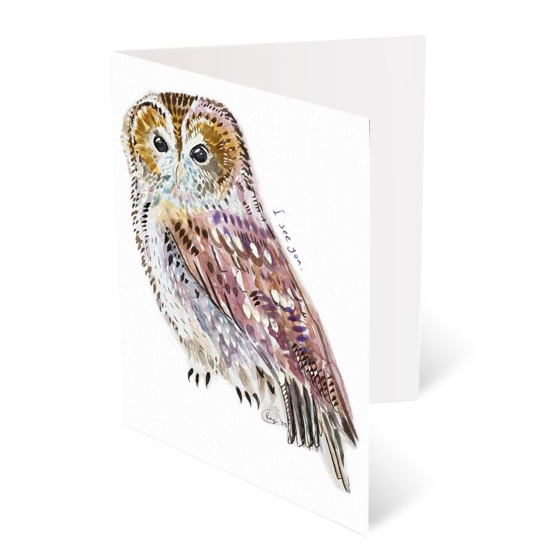 A6 I See You Owl Greetings card Packs