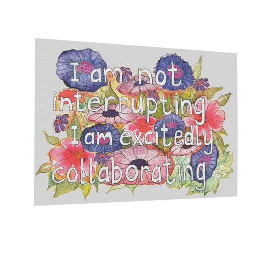 Excitedly collaborating Postcards x4