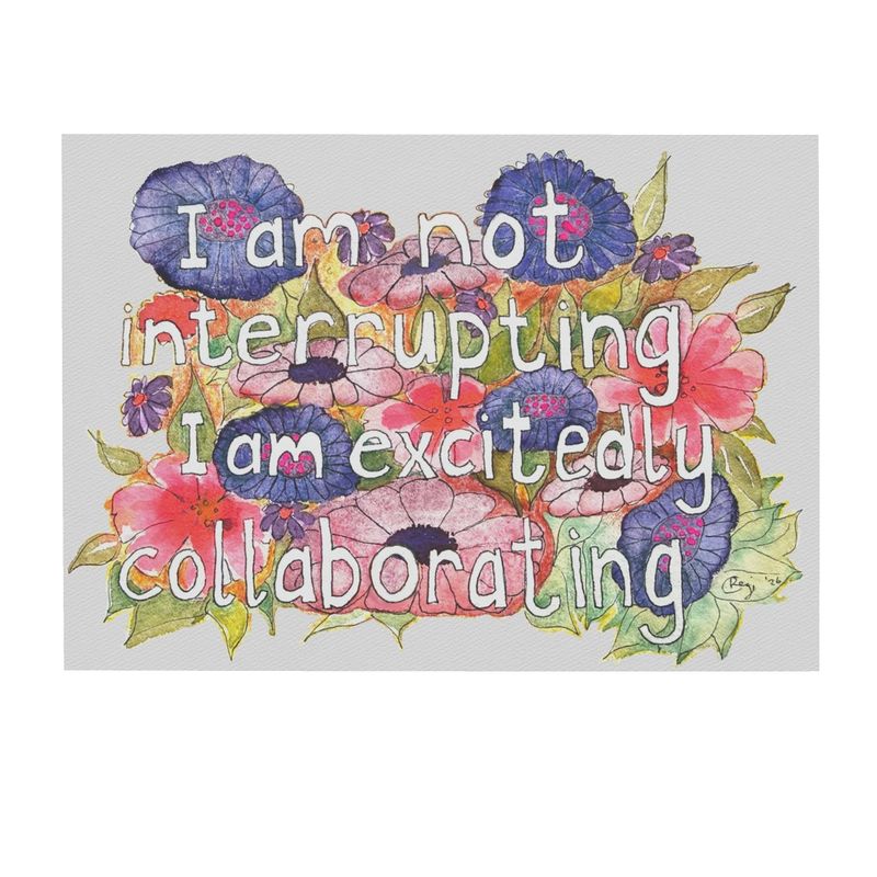 Excitedly collaborating Postcards x4