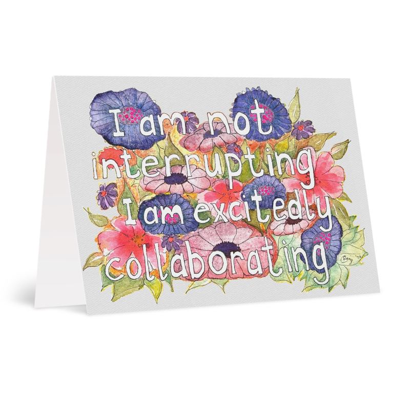 A6 Excitedly collaborating Greetings card Packs