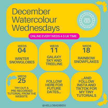 Watercolour Wednesdays - Online Group Workshops (Live)