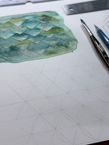 Geometric Patterns and Dragon Scales Tutorial (Pre-Recorded)