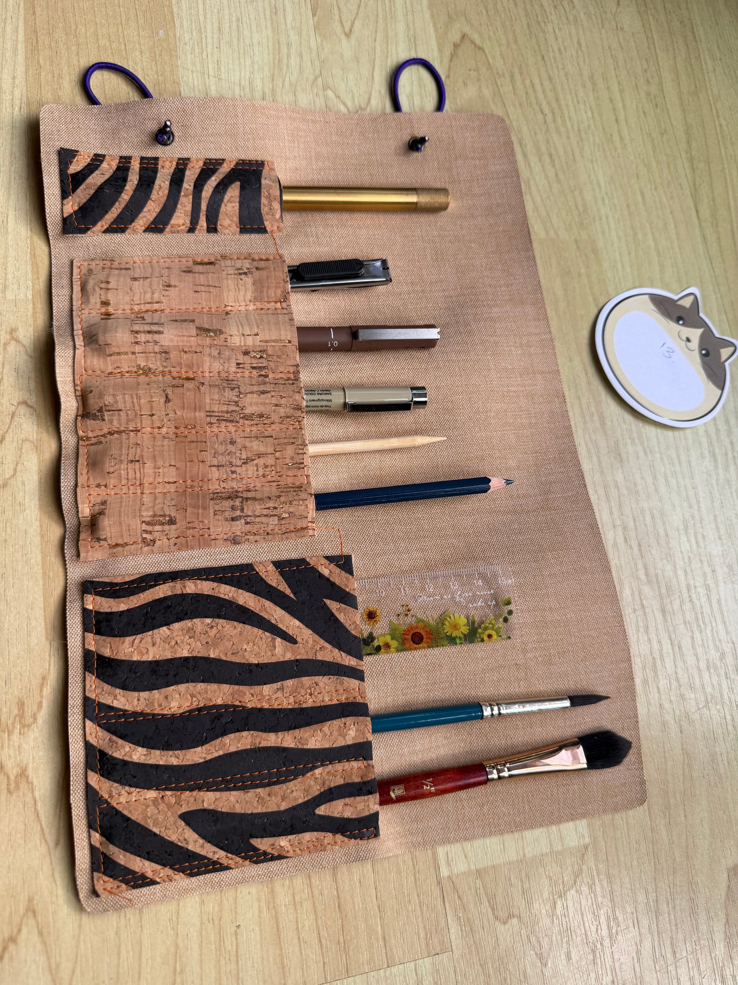 Handmade brush & tool roll