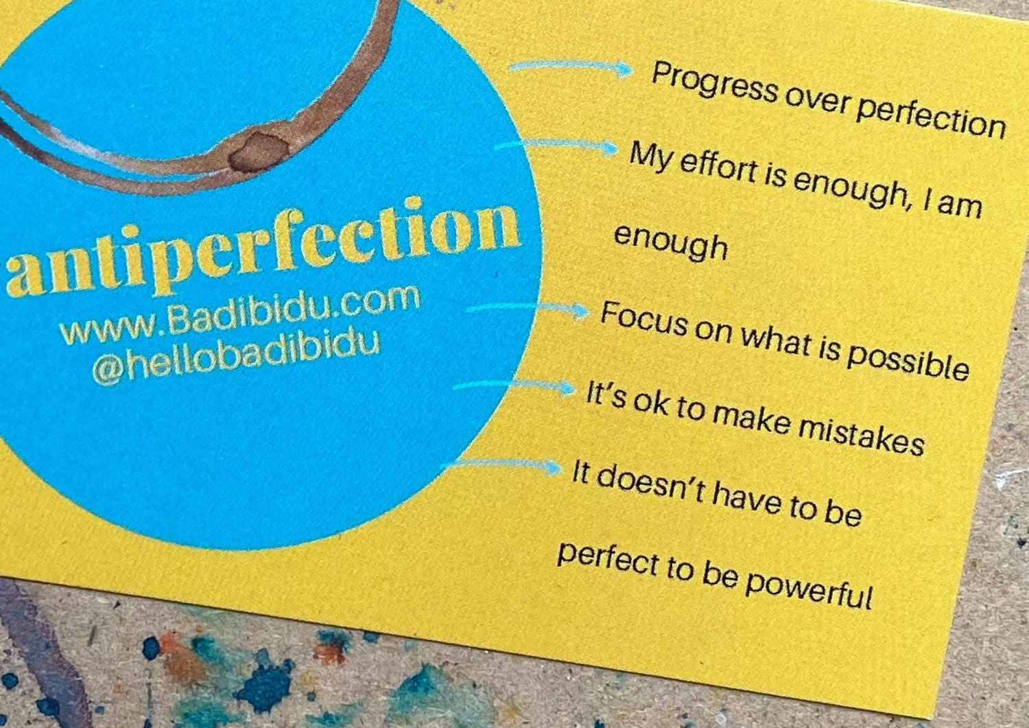 Badibiu #Antiperfection Campaign Card