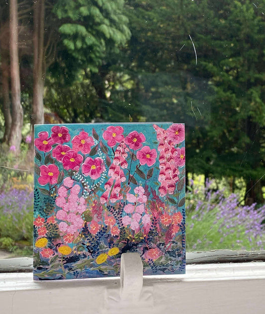 Messy can be Colourful Foxgloves Card