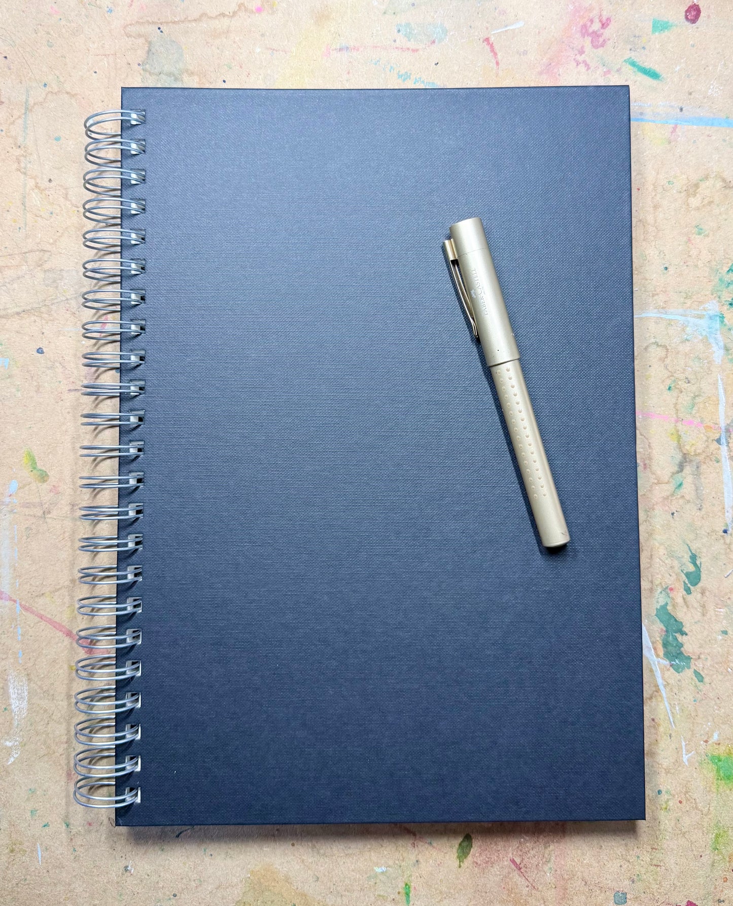 Hardback mixed media sketchbook - A4 portrait spiralbound