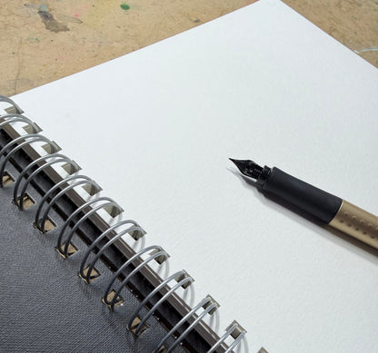 Hardback mixed media sketchbook - A4 portrait spiralbound