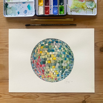 Original Disco Ball Mixed Media