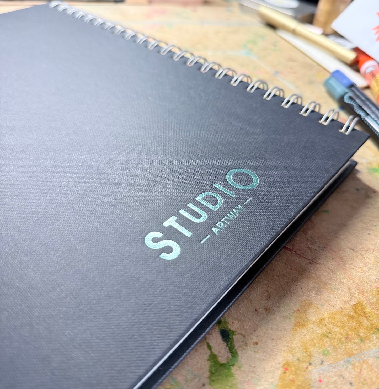 Hardback mixed media sketchbook - A4 portrait spiralbound