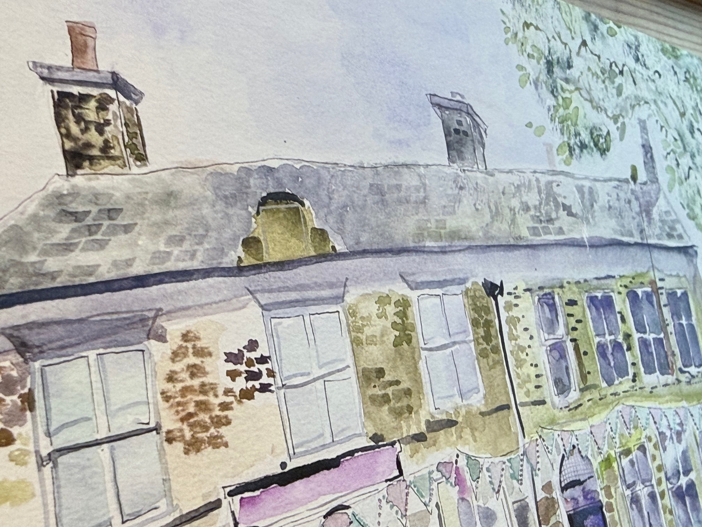 The Anglers Rest, Bamford - A4 Fine Art Bamboo Print