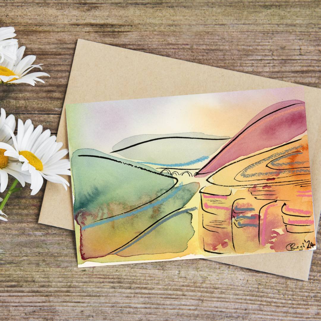 Derwent Edge Sunrise Card x5